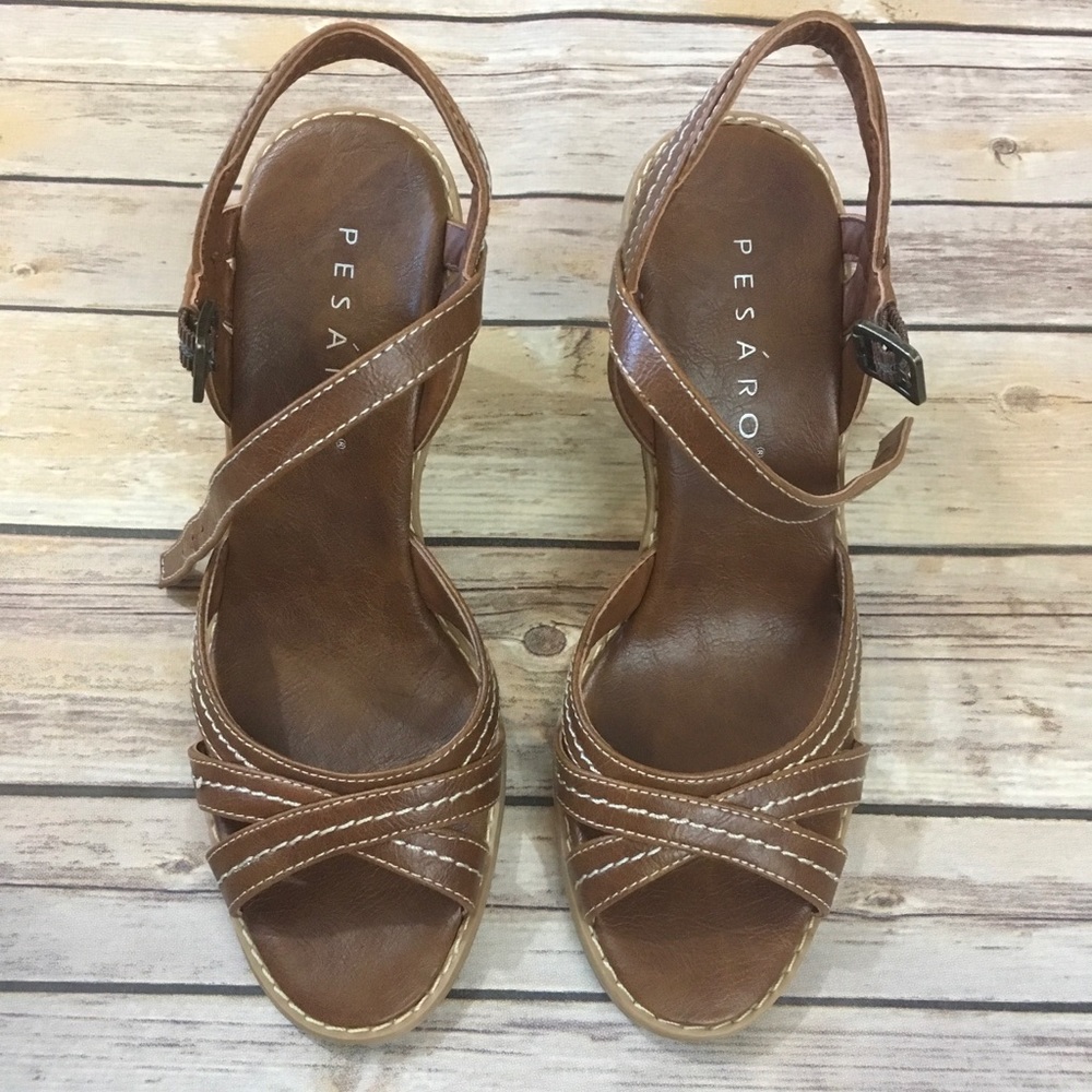 Pesaro Buckle Wedge Sandals